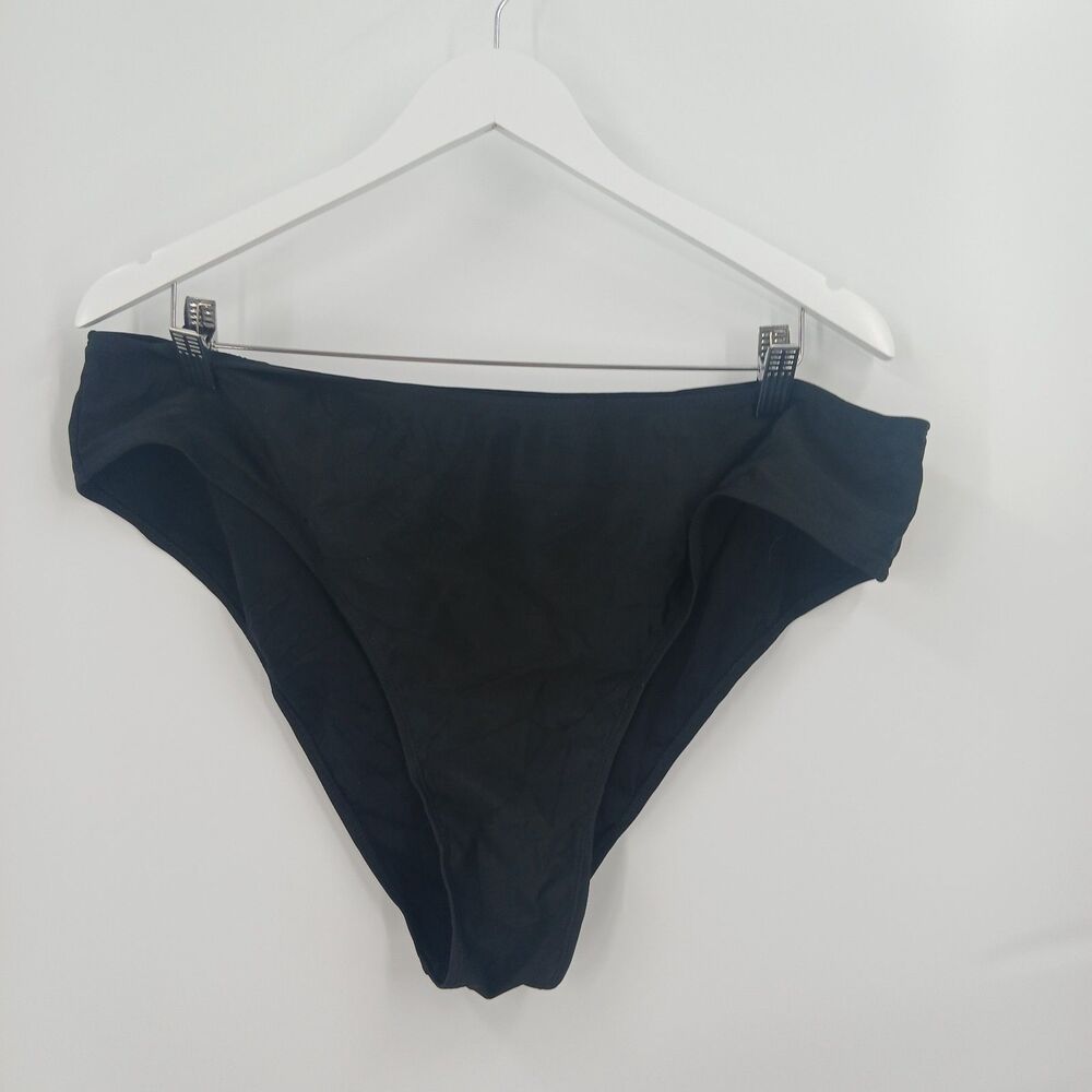 womans plus size 4X black bikini bottom swimwear swim suit summer beach
